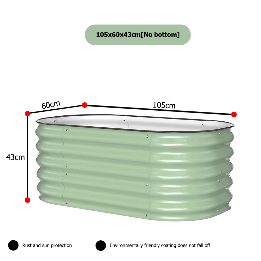 Galvanized Steel Garden Planter Box Tall Metal Raised Garden Bed for Planting Plants Vegetables