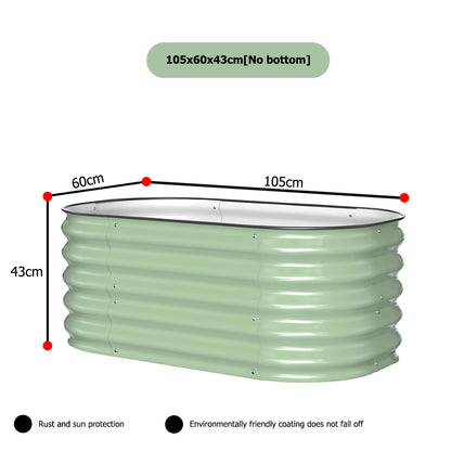 Galvanized Steel Garden Planter Box Tall Metal Raised Garden Bed for Planting Plants Vegetables