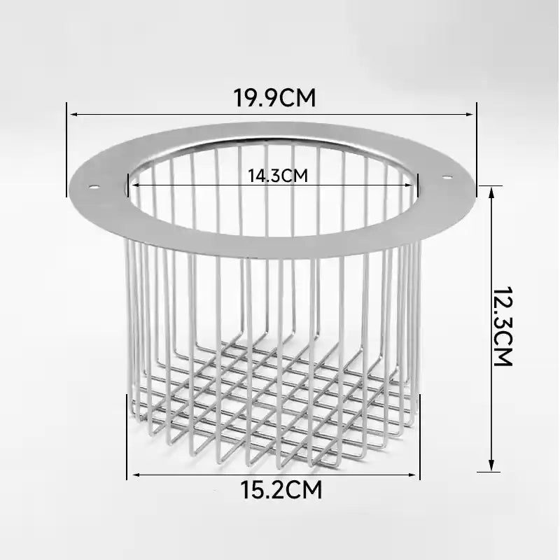 Thickened SUS304 Stainless Steel Drain Filter Basket, Anti-Clog Anti-Rat Pipe Strainer