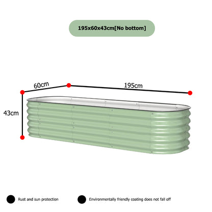 Galvanized Steel Garden Planter Box Tall Metal Raised Garden Bed for Planting Plants Vegetables