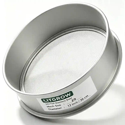 Lab Sieves 12" Diameter 304 Stainless Steel Wire Cloth Test Sieve for Industrial Laboratory Home