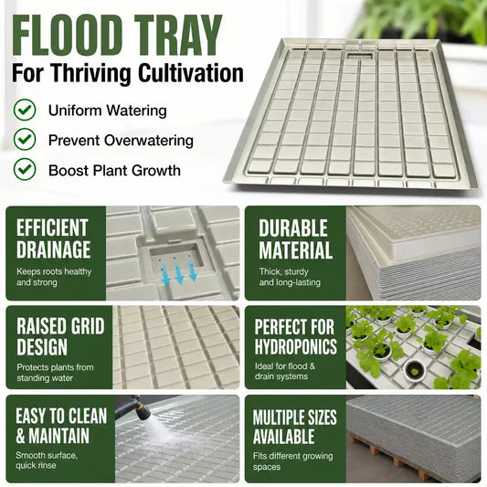 ABS Flood Table Plastic Hydroponics System Nursery Agriculture Flood Trays Ebb and Flow Trays