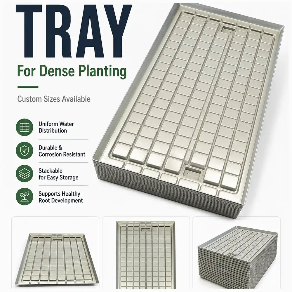 ABS Flood Table Plastic Hydroponics System Nursery Agriculture Flood Trays Ebb and Flow Trays