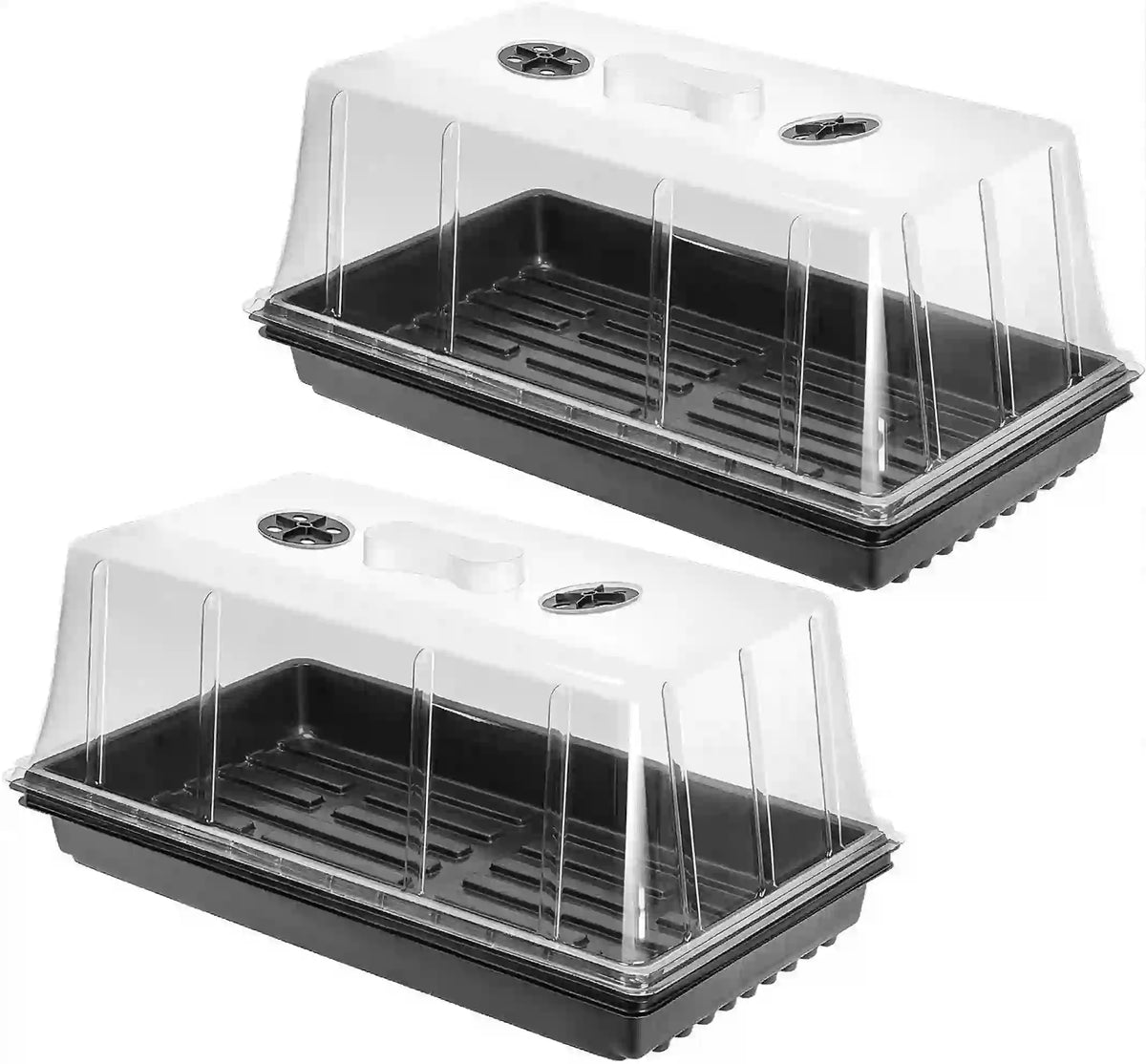 2 Pair Plastic Hydroponics Propagation Kits,Tray for Plants Propagation