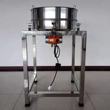 Commercial Automatic Electric Sifter Shaker Machine,Vibrating Flour Sifter with One 16in Diameter Sieve and Cover for Baking Powder Grain Particles Food Industrial
