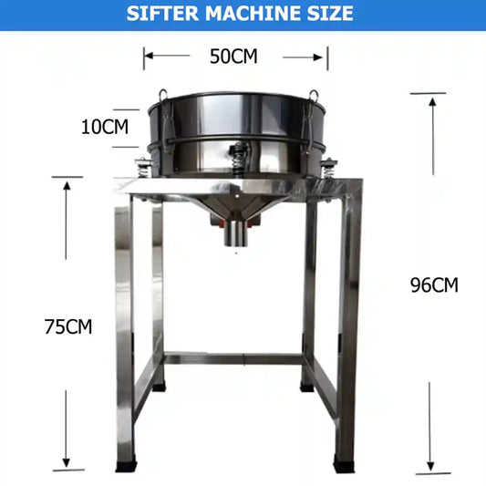 Commercial Automatic Electric Sifter Shaker Machine,Vibrating Flour Sifter with One 16in Diameter Sieve and Cover for Baking Powder Grain Particles Food Industrial