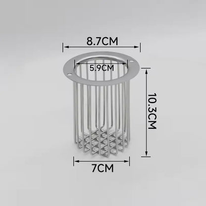 Thickened SUS304 Stainless Steel Drain Filter Basket, Anti-Clog Anti-Rat Pipe Strainer