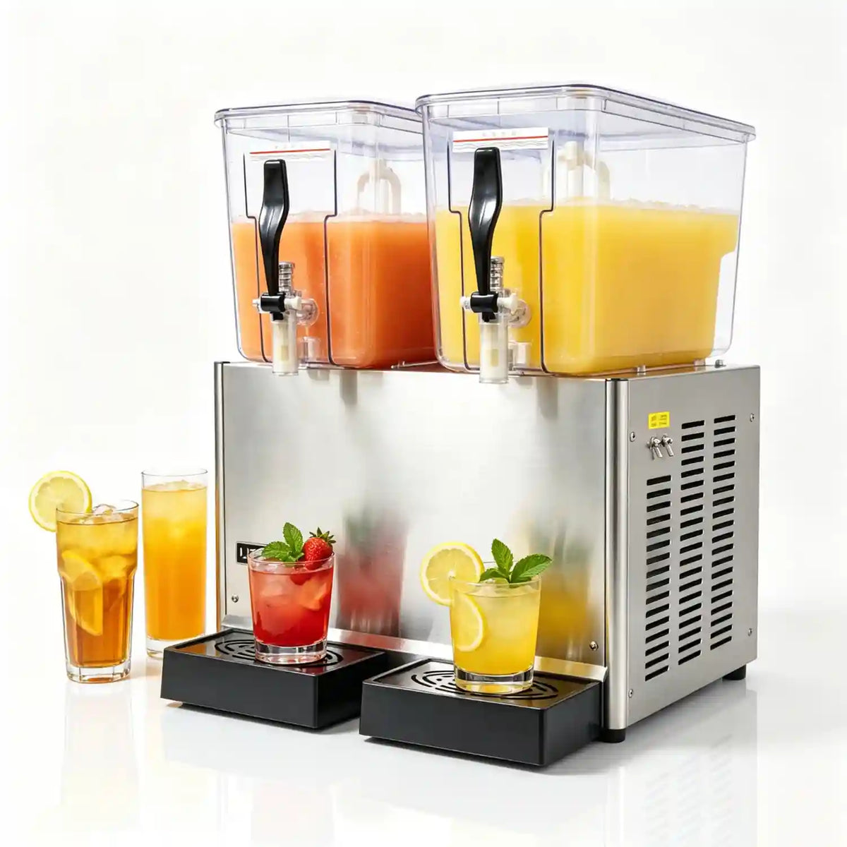 Commercial Double-Cylinder Juice Cold Drink Making Machine with Stirring Function