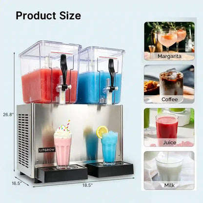 Commercial Double-Cylinder Juice Cold Drink Making Machine with Stirring Function