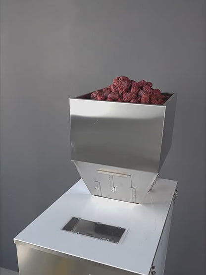 Particle Filling Machine, Automatic Particle Packaging Machine, 10~999g Powder Filling Machine, Bottle Bag Packing Machine with Wheels, Multi-Functional Weighing Machine for Rice